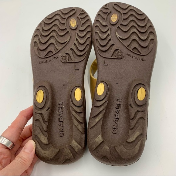Okabashi Womens Maui Flip Flops Thong Sandals Size L 9.5 -‎ 10.5 EUC - Picture 8 of 10